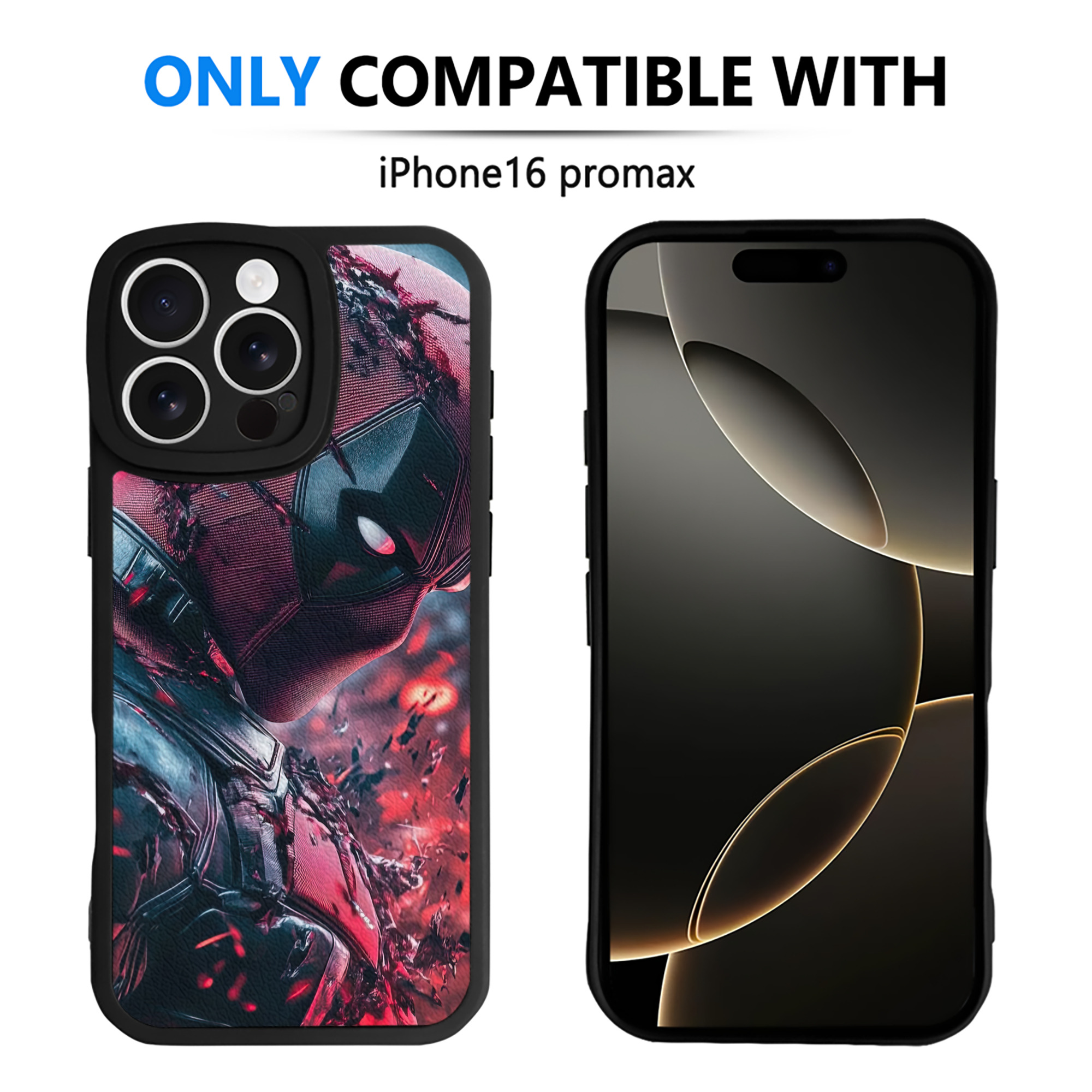 （画像用） Deadpool デッドプール 【iPhone 16シリーズ対応】シリコンスマホケース（レザー調） 材質：シリコン